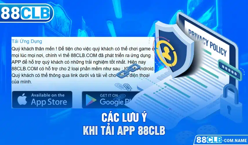 App 88CLB Các lưu ý khi tải app 88CLB